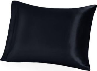 Bare Home 19 Momme 100% Mulberry Silk Pillowcase - Envelope Closure in Black at Nordstrom, Size Queen