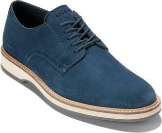 Cole Haan Morse Grand Plain Toe Derby in Big Dipper Suede/ivory/stone at Nordstrom Rack, Size 11.5
