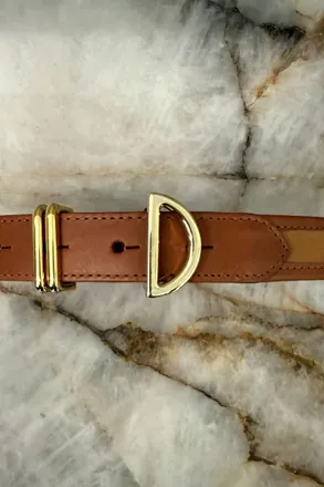 Frame Denim Womens The Crescent Belt In Gold