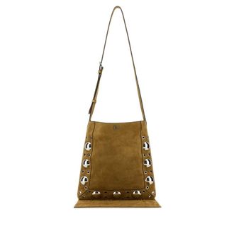 Valentino Garavani Beige Suede NellcaTe Crossbody Bag