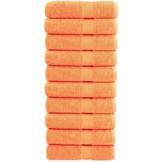 vidaXL Toallas De Mano Solund 10 Unidades Naranja 50x100 Cm 600 Gsm Vidaxl