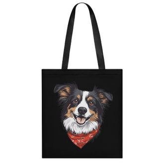 Generic Puppy with Neckerchief Womens Tote Casual Shopping Bag Lightweight Shoulder Bags Hobos Handbag for Work Travel Daily 35x40cm