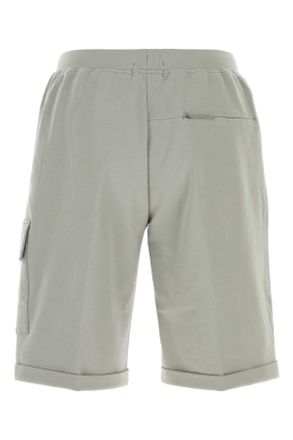 C.P. Company Mens Grey Stretch Cotto Bermuda Shorts Flintgrey Exterior: Cotton Elastane