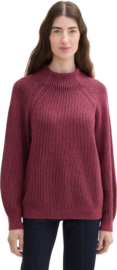 Tom Tailor Damen RIPP Strickpullover mit Wollanteil, 36335 - Explicit ...