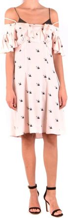 Alexander McQueen Up 5920172018110378E Jurk - Dames - Casual kleedjes - Roze - L - Kleedjes