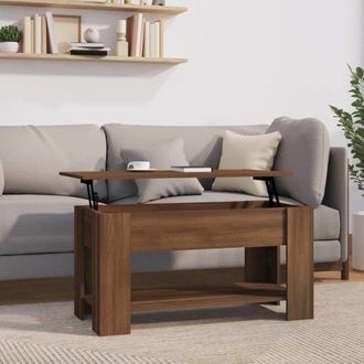 vidaXL Coffee Table Brown Oak 39.8x19.3x20.5 Engineered Wood