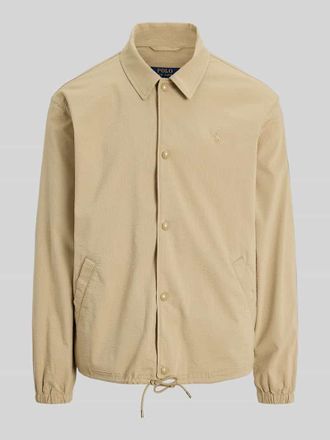 Polo Ralph Lauren Regular Fit Blouson aus Baumwoll-Mix Modell SEERSUCKER in Beige, Gr&ouml;&szlig;e XXL