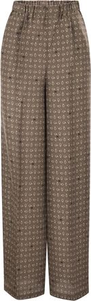 Max Mara Pantal&oacute;n Maxmara Mxmvischio De Seda Estampado