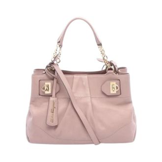 Ferragamo Pre-owned Handbags, female, Pink, Size: ONE SIZE Pre-owned Handbag