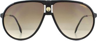 Carrera Aviator Mens Black Brown Gradient Sunglasses - One Size