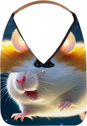 Generic Lovely Hamster Swims Underwater Reusable Lightweight Grocery Bags - Foldable Into Compact Pouch, Washable & Sturdy, Multipurpose for Shopping and Trav