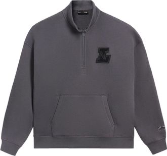Li-Ning Logo Half Zip Sweatshirt Dark Grey AWDSA05-1