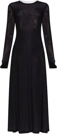 Helmut Lang double-layer maxi dress - women - Lyocell - S - Black