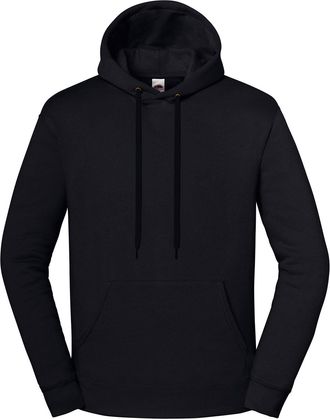 Fruit Of The Loom Fruit of the Loom Heren Iconic Premium Hoodie (Zwart)