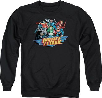 Gildan Justice League of America Ready To Fight Adult Crewneck Sweatshirt