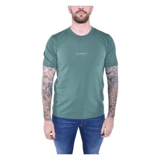 C.P. Company Logo Jersey T-Shirt in Resist Dye - male - C.P. Company - T-Shirts - Green - 2XL - Tops