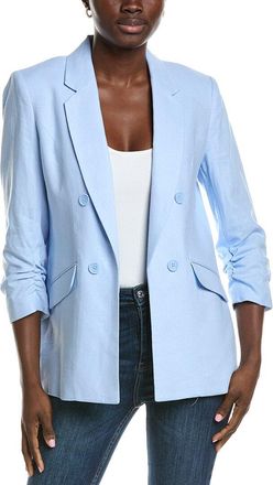 Jones New York Scrunch Sleeve Linen-Blend Jacket