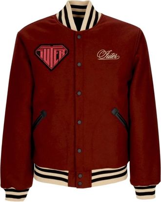 Iuter Iuter - Family Varsity Jacket - Heren - Jassen - Rood - Maat: S Wol
