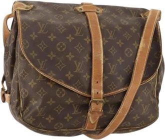Louis Vuitton Pre-owned Monogram Schoudertas - Dames - Vintage Schoudertas - Bruin - ONE Size - Leer - Vintage