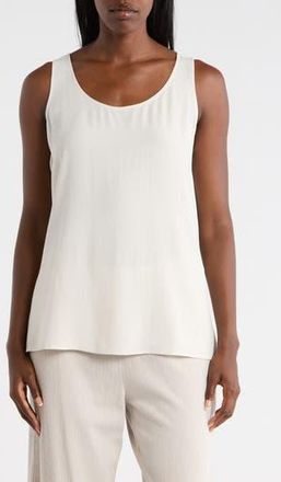 Eileen Fisher Silk Tank in Bone at Nordstrom Rack, Size X-Small