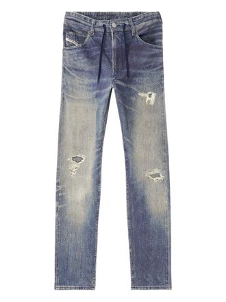 Diesel drawstring distressed jeans - Blue
