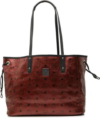 MCM Mcm Black Multi-Color Red Color Leather Pouch Shoulder Bag Tote Bag (Pre-Owned)