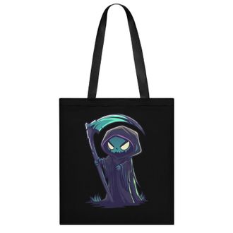 Generic Cartoon Grim Reaper Womens Tote Casual Shopping Bag Lightweight Shoulder Bags Hobos Handbag for Work Travel Daily 35x40cm