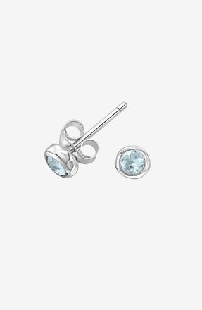 Dower & Hall 3mm Aquamarine Dewdrop Studs in Sterling Silver at Nordstrom