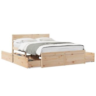 Berkfield Home Bed Frame without Mattress 120x190 cm Small Double Solid Wood Pine in Light Brown