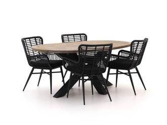 Intenso Furniture Intenso Asti/Rough-Y Ellips 200cm dining tuinset 5-delig