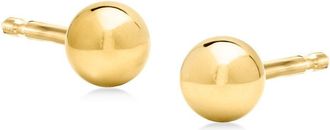 Canaria Canaria Italian 4mm 10kt Yellow Gold Ball Stud Earrings