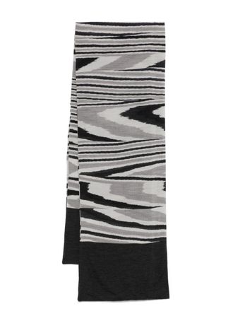 Missoni 2000s striped scarf - unisex - Wool/Polyamide - One Size - Grey