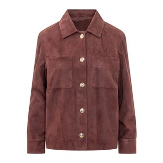 Max Mara Dames, Jassen, Rood, Maat: XL Leer