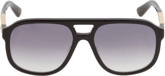 Gucci Gray Gradient Pilot Unisex Sunglasses GG1188S 002 58