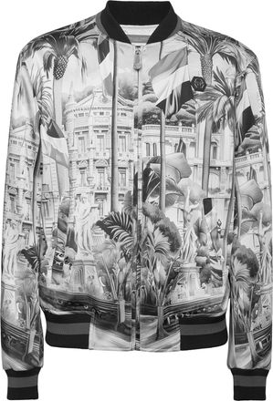 Philipp Plein Satin Bomber Cote Dazur