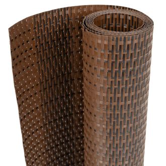 vidaXL Toldo Para Balc&oacute;n Rat&aacute;n Sint&eacute;tico Marr&oacute;n Y Negro 1000x80 Cm Vidaxl