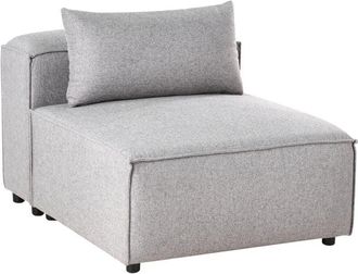 Beliani Beliani - Modern Single Seat Section Chair Seat Fabric Upholstery Grey Brande