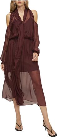Isabelle Blanche Is 26Ss-A164T026509 - Dames - Casual kleedjes - Rood - XS - Polyester - Kleedjes