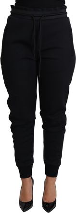Dolce & Gabbana Black Polyester Neoprene Jogger Trouser Womens Pants