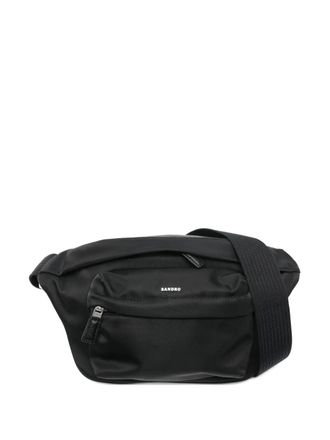 Sandro zip-pocket messenger bag - men - Polyester - One Size - Black