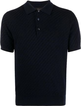 Brioni Blauw Casual Polo Shirt - Heren - Polos - Blauw - M - Katoen - Tops