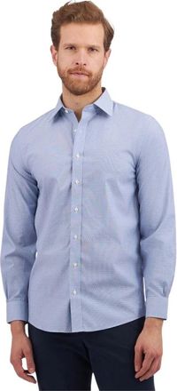 Brooks Brothers Slim Fit Non-Iron Stretch Cotton Shirt met Ainsley Kraag - Heren - Casual Overhemden - Blauw - XL - Katoen - Overhemden