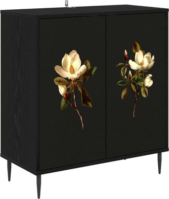 vidaXL Aparador Bremen Roble Negro 69 X 33 X 76 Cm Vidaxl