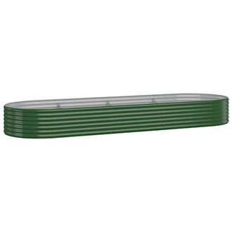 vidaXL Vidaxl - Jardinera Arriate Acero Galvanizado Verde 322x100x36 Cm