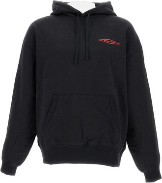 Junya Watanabe Oversized Black Hoodie With Dual-Sided Hood And Embroidered Logo
