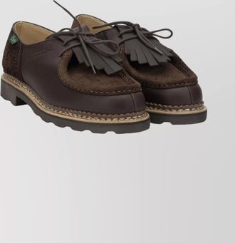 Paraboot lace-up shoes with fringe and stitch detail