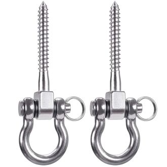 OEM 2 Ganchos De Techo De Acero Inoxidable 304 Con Capacidad De 900 Kg, Kit De Suspensi&oacute;n Para Colgar Sillas, L&aacute;mparas, Hamacas, Sacos De Boxeo Y Entrenad