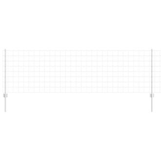 Berkfield Home Durable Euro Fence with 5 U Posts Silver 0, 8x10 m Steel