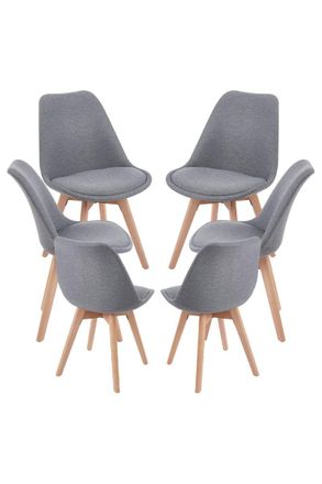 Regalos Miguel Regalos Miguel - Packs Sillas Comedor - Pack 6 Sillas Synk Tela - Gris Oscuro