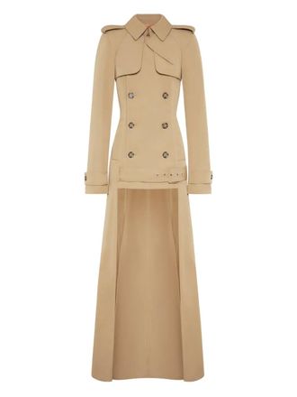 Jean Paul Gaultier buttoned belted trench coat - Neutrals